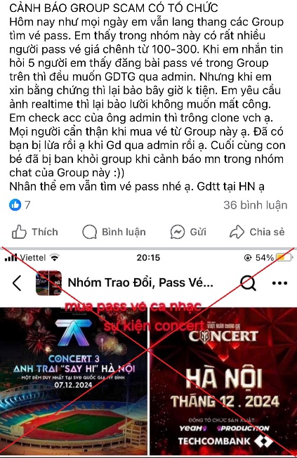 Bẫy lừa khi mua vé chương trình "Anh Trai Vượt Ngàn Chông Gai" và "Anh Trai Say Hi": Công an Hà Nội cảnh báo!- Ảnh 1.