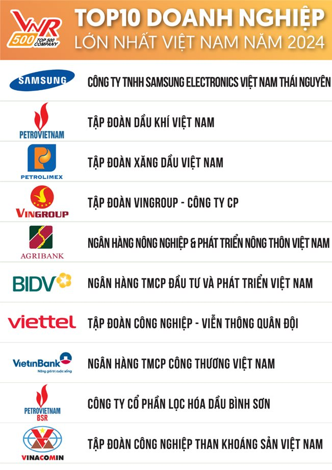 Top 10 doanh nghiệp lớn nhất Việt Nam: Lần đầu tiên trong lịch sử Vingroup vượt trên Viettel, "vua thép" Hòa Phát không còn trong danh sách- Ảnh 2.