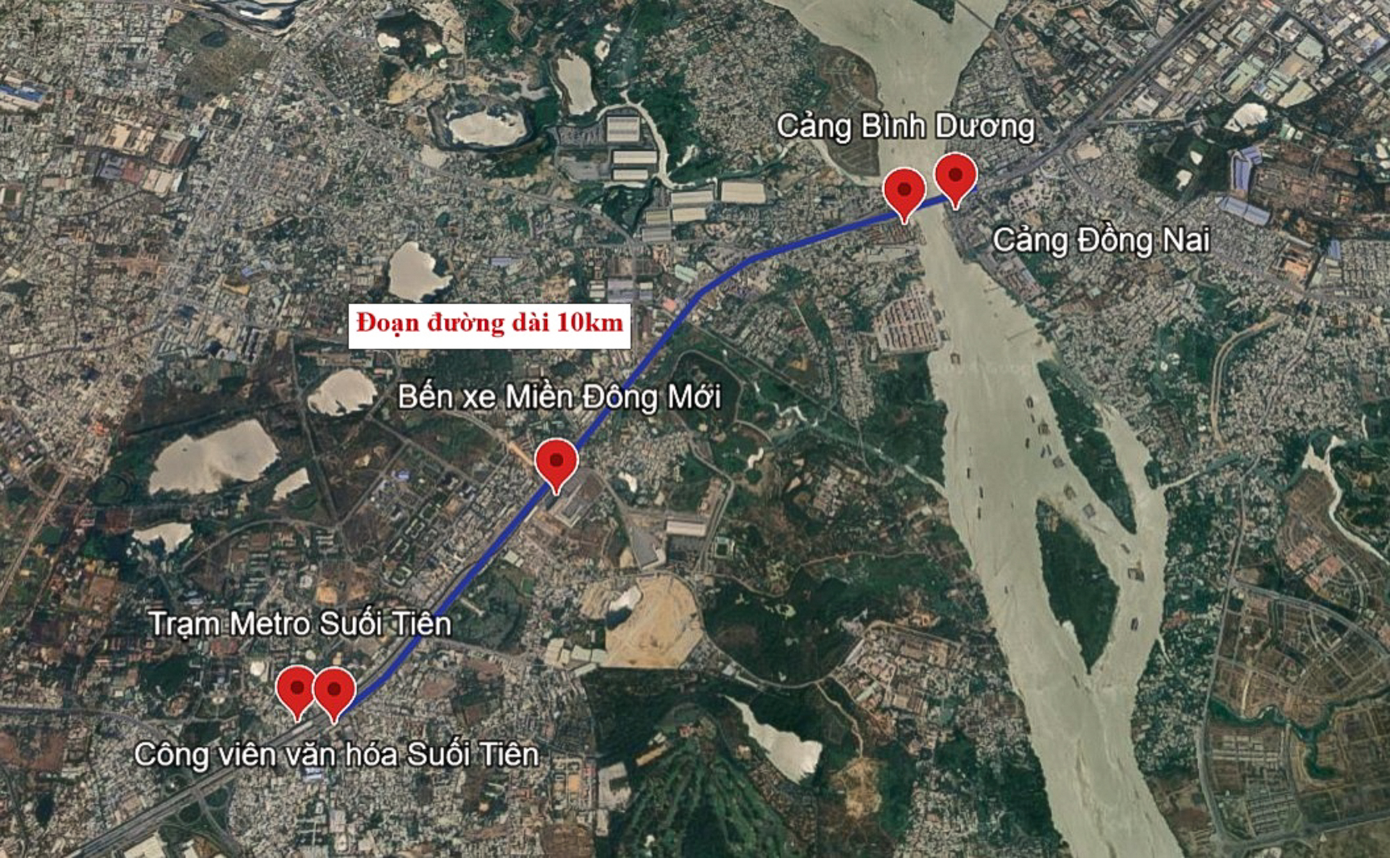 Toàn cảnh đoạn đường dài 10 km nhưng đi qua ba tỉnh, thành phố, một siêu bến xe và hai cảng đường thuỷ- Ảnh 3.