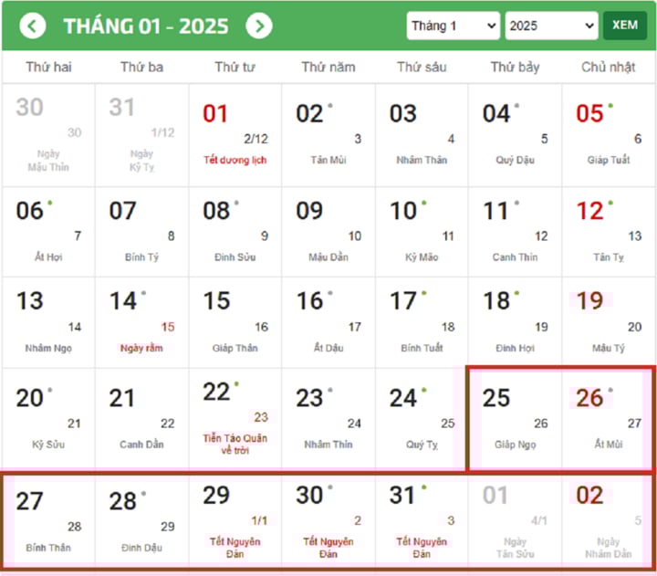 Lịch nghỉ Tết Nguyên đán Ất Tỵ: Không phải người lao động nào cũng nghỉ 9 ngày- Ảnh 2.