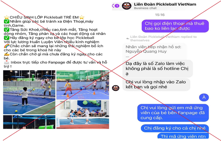 Đăng ký học pickleball trên mạng, người phụ nữ ở Hà Nội bị lừa 400 triệu đồng- Ảnh 1.