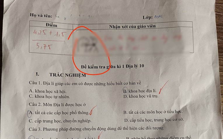 Phụ huynh Hà Nội đăng tải bài kiểm tra cùng lời phê giáo viên "thiếu chuẩn mực", ai ngờ hội cha mẹ vào khen nức nở- Ảnh 1.