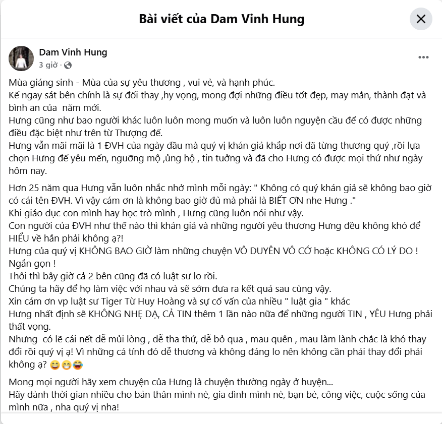 Đàm Vĩnh Hưng: “Không bao giờ làm chuyện không có lý do, không nhẹ dạ cả tin thêm lần nào nữa"- Ảnh 1.