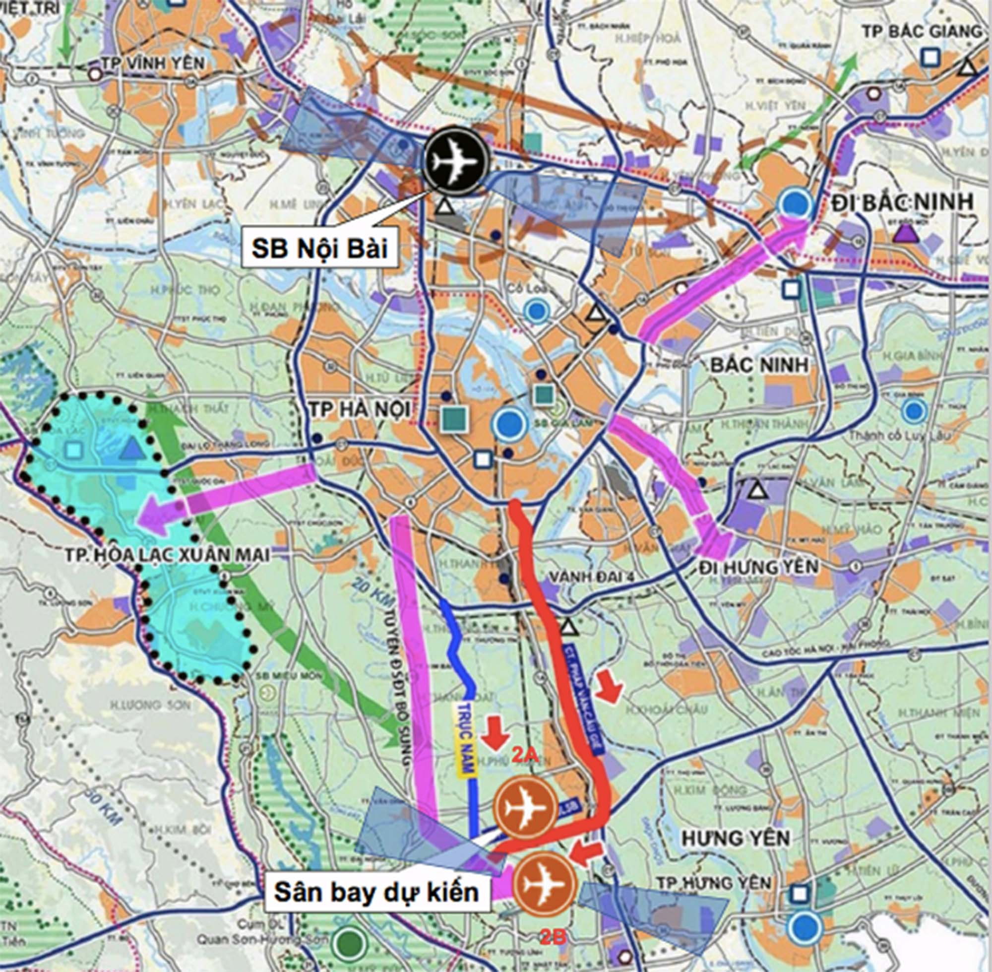 Sân bay quốc tế thứ hai của Hà Nội, công suất 50 triệu khách/năm sẽ được xây dựng trên địa phận 2 huyện nào?- Ảnh 2.