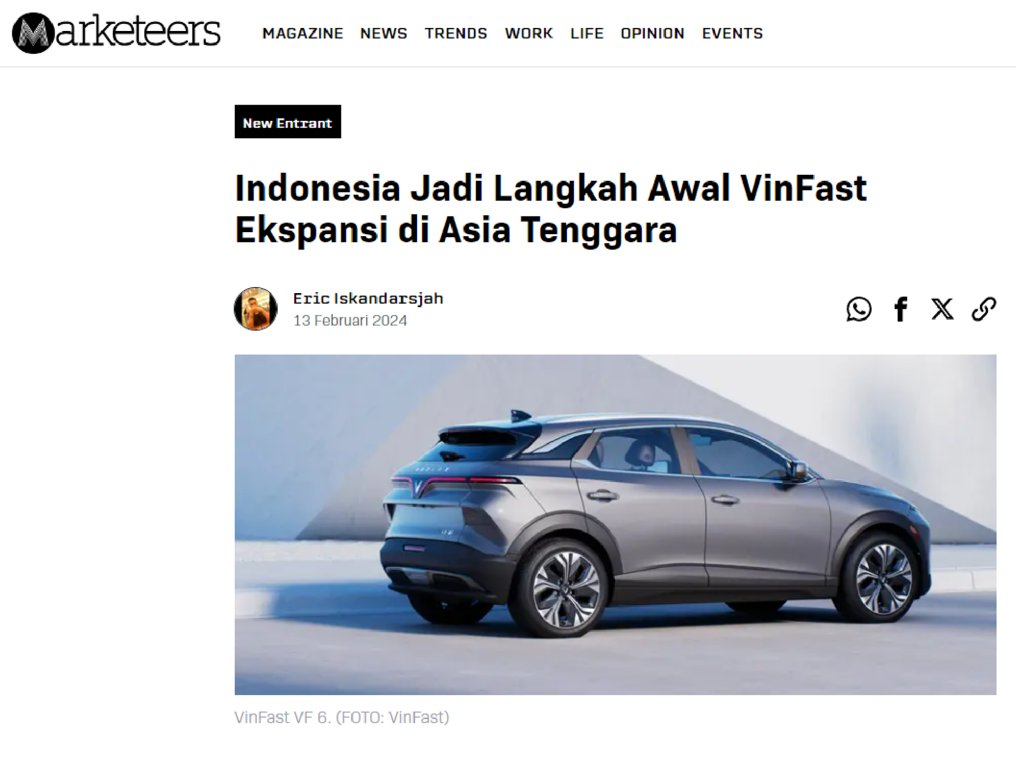 VinFast mang xe tới Indonesia, báo nước ngoài nhất loạt đưa tin: Hé lộ nhiều điều chưa được biết tới? - Ảnh 5. VinFast mang xe tới Indonesia, báo nước ngoài nhất loạt đưa tin: Hé lộ nhiều điều chưa được biết tới? - Ảnh 5.