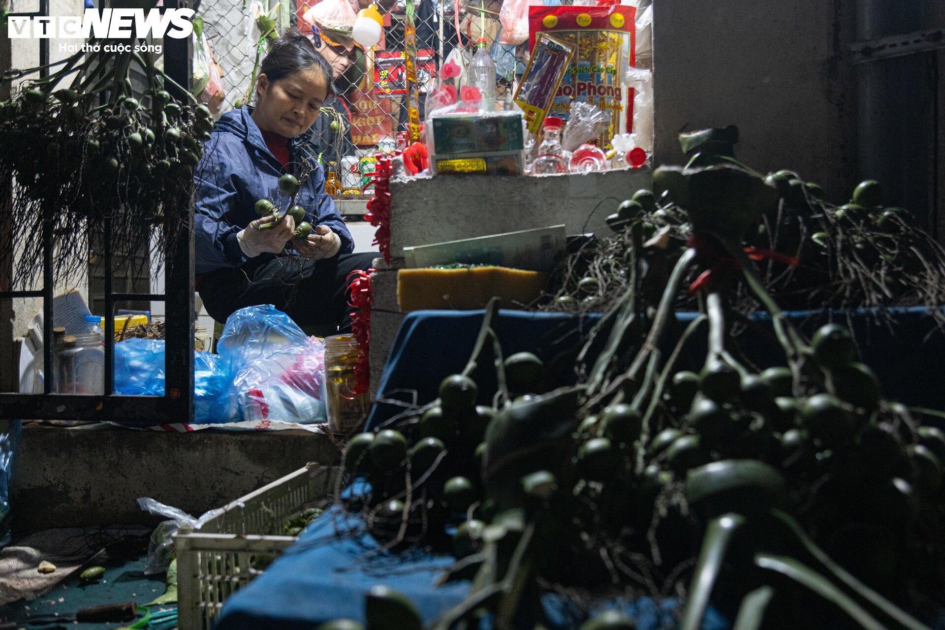 Trời Hà Nội mịt mù sương, chợ vẫn đông người sắm lễ ông Công ông Táo từ sáng sớm - Ảnh 13.