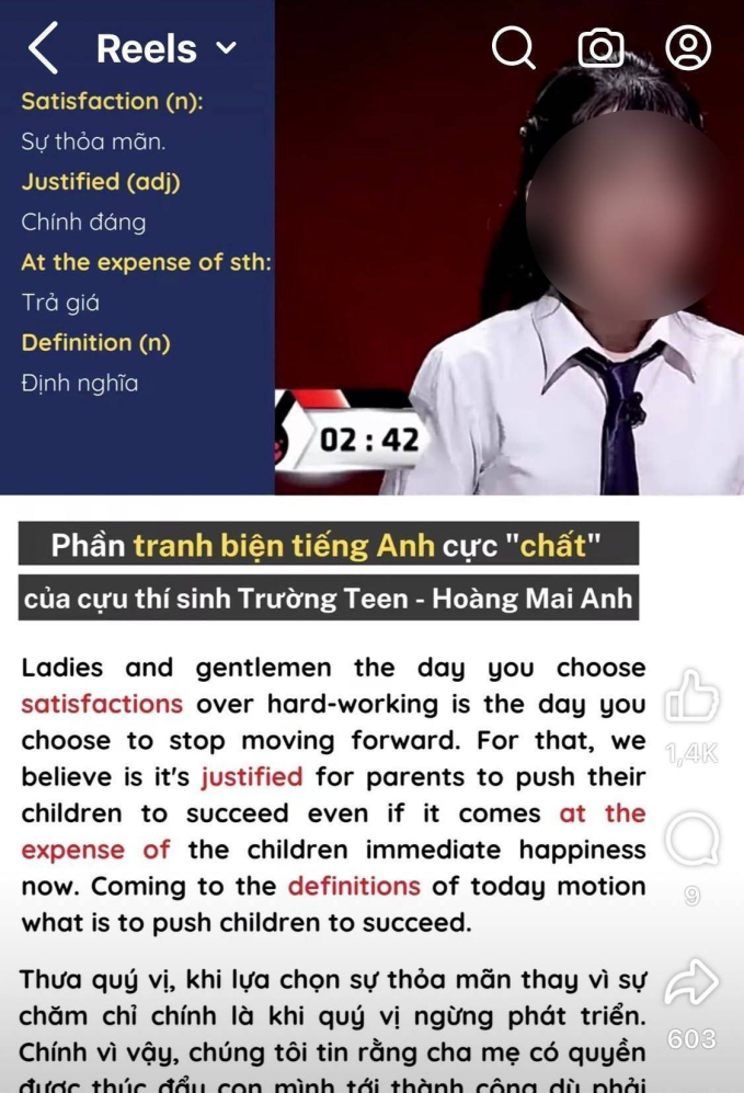 Bị chê nói tiếng Anh theo kiểu "quái thai", cựu nữ sinh  trường chuyên phản biện cực gắt, nhận hơn 7 nghìn lượt đồng tình - Ảnh 1.