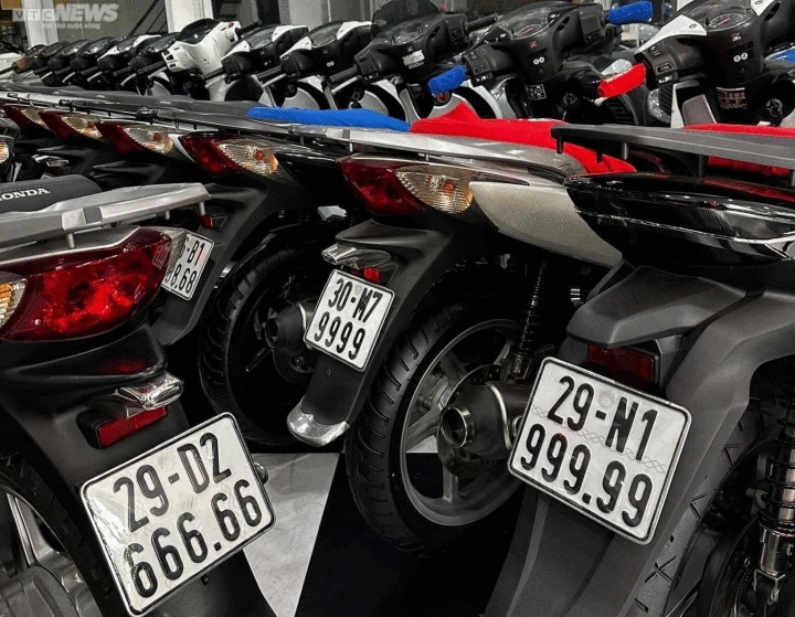 Bộ Công an đề xuất đấu giá biển số xe máy, khởi điểm 5 triệu đồng - Ảnh 1.