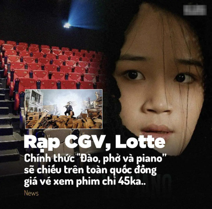 Tràn lan thông tin &quot;Đào, phở và piano&quot; chiếu đồng giá 45k tại CGV, Lotte, sự thật hay chỉ là chiêu lừa đảo? - Ảnh 1.