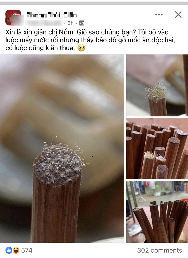 Đũa lên mốc "như hoa nở" khi trời nồm: Đem luộc nước sôi là có thể yên tâm sử dụng?- Ảnh 1.