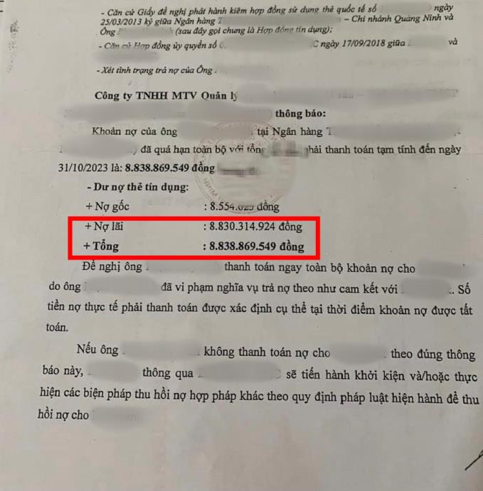 Xôn xao phiếu nhắc nợ gây sốc MXH: Vay thẻ tín dụng 8,5 triệu rồi Xôn xao phiếu nhắc nợ gây sốc MXH: Vay thẻ tín dụng 8,5 triệu rồi