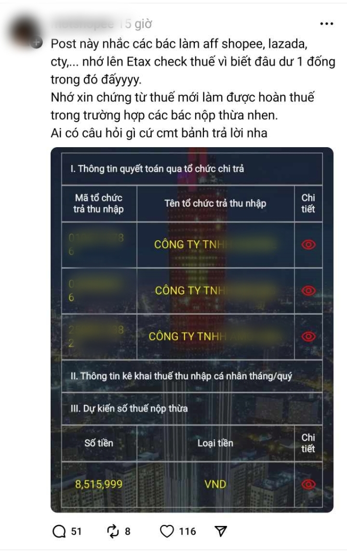 Dân tình lên Threads rủ nhau check thuế TNCN, có người được hoàn cả chục triệu: Ai đủ điều kiện? Tra cứu ở đâu uy tín? - Ảnh 4.