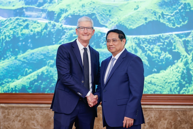Thủ tướng Phạm Minh Chính tiếp CEO Tim Cook của tập đoàn Apple - Ảnh 2.