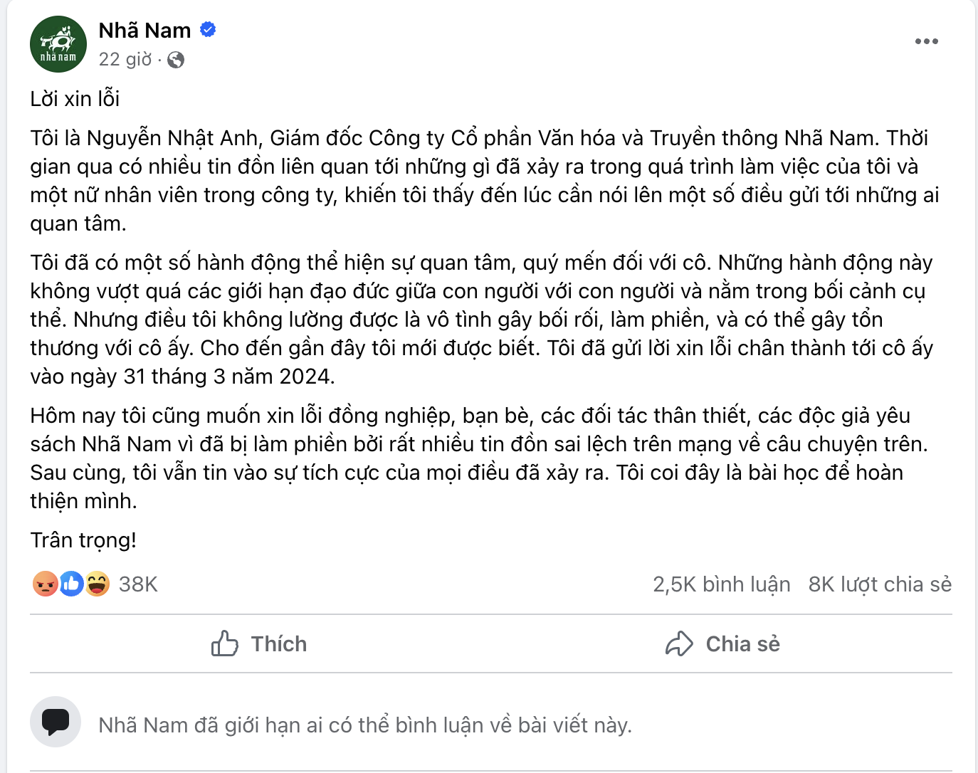 Lời xin lỗi 18 giờ của Nhã Nam: Khi quyền lực lãnh đạo biến thành khủng hoảng doanh nghiệp - Ảnh 2.