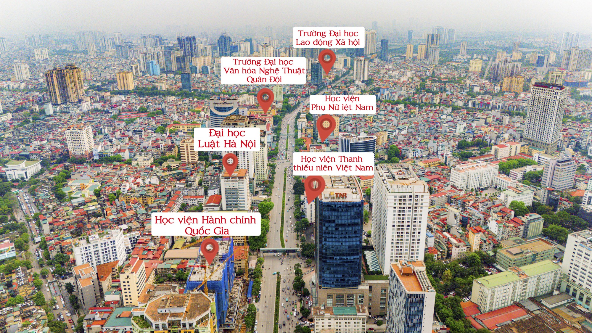 Đoạn đường chỉ một km nhưng có đến 6 trường đại học, một trường đang được đầu tư 1.700 tỷ đồng xây cơ sở mới- Ảnh 1. Đoạn đường chỉ một km nhưng có đến 6 trường đại học, một trường đang được đầu tư 1.700 tỷ đồng xây cơ sở mới- Ảnh 1.