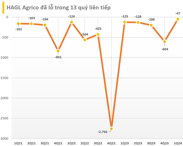 HAGL Agrico lỗ quý thứ 13 liên tiếp, luỹ kế lỗ hơn 8.000 tỷ, chỉ còn hơn 6 tỷ đồng tiền mặt - Ảnh 1.
