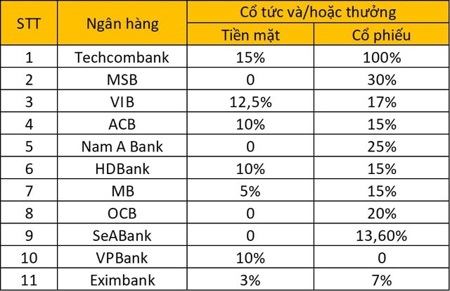 Toàn cảnh kế hoạch cổ tức ngân hàng năm 2024: Techcombank chi 'đậm' nhất cho cổ đông, 7 ngân hàng trả tiền mặt - Ảnh 1.