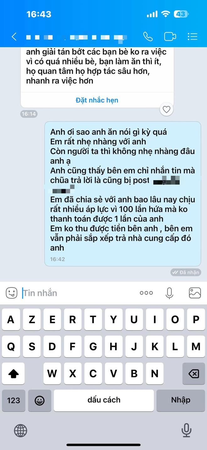 Trương Ngọc Ánh tiếp tục đòi nợ trên MXH, công khai tin nhắn tranh cãi căng thẳng - Ảnh 3.