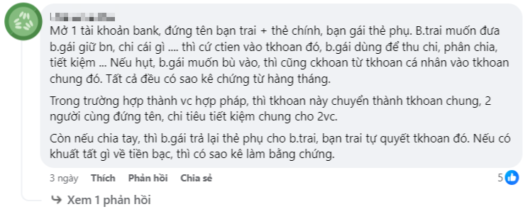 Tranh cãi việc cầm tiền của người yêu chi tiêu chung trước khi kết hôn: Suy nghĩ cho tương lai hay &quot;bào tiền&quot; đối phương?- Ảnh 6.