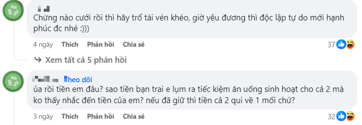 Tranh cãi việc cầm tiền của người yêu chi tiêu chung trước khi kết hôn: Suy nghĩ cho tương lai hay &quot;bào tiền&quot; đối phương?- Ảnh 5.