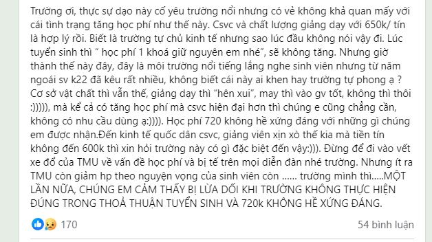 Ngay lúc này: Nhiều sinh viên Đại học Hà Nội muốn nghỉ học, thấy &quot;áp lực kinh khủng&quot; vì trường tăng 10% học phí- Ảnh 2.