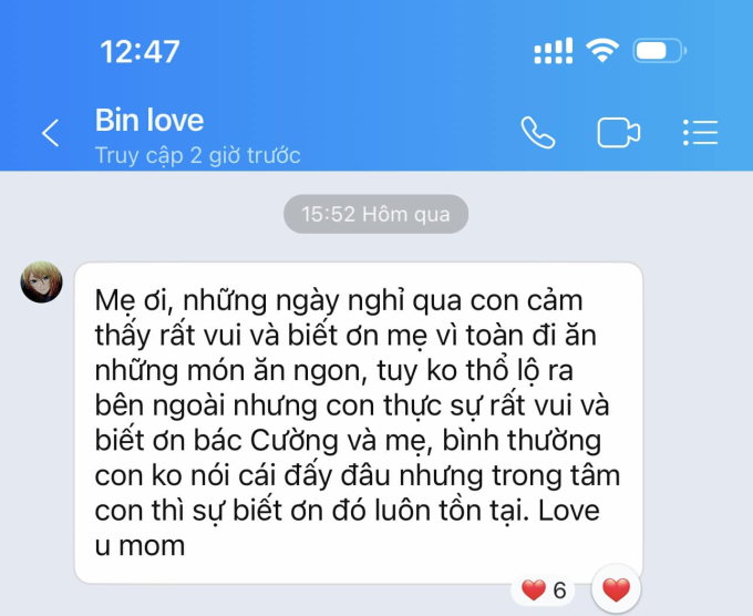 Thanh Vân Hugo chia sẻ tin nhắn con trai gửi, vô tình &quot;lộ&quot; luôn mối quan hệ cha dượng - con riêng cùng cách dạy con tuyệt vời - Ảnh 2.