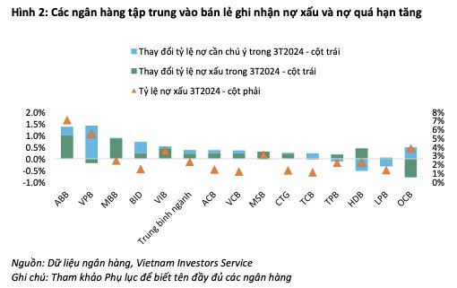 VIS Rating: Nợ quá hạn cho vay bán lẻ tăng đáng kể ở một số ngân hàng tư nhân- Ảnh 1.