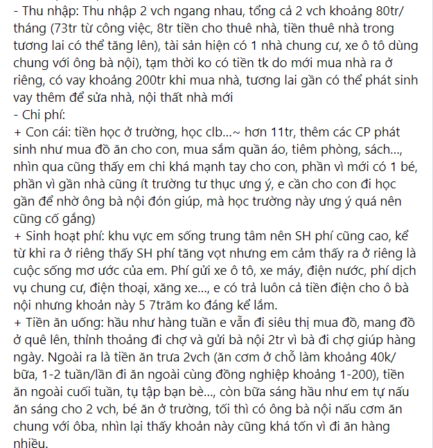 Thu nhập vợ chồng 80 triệu/tháng ở Hà Nội: Nên tiết kiệm hay sống cho bản thân, câu trả lời khiến nhiều người suy ngẫm- Ảnh 2.