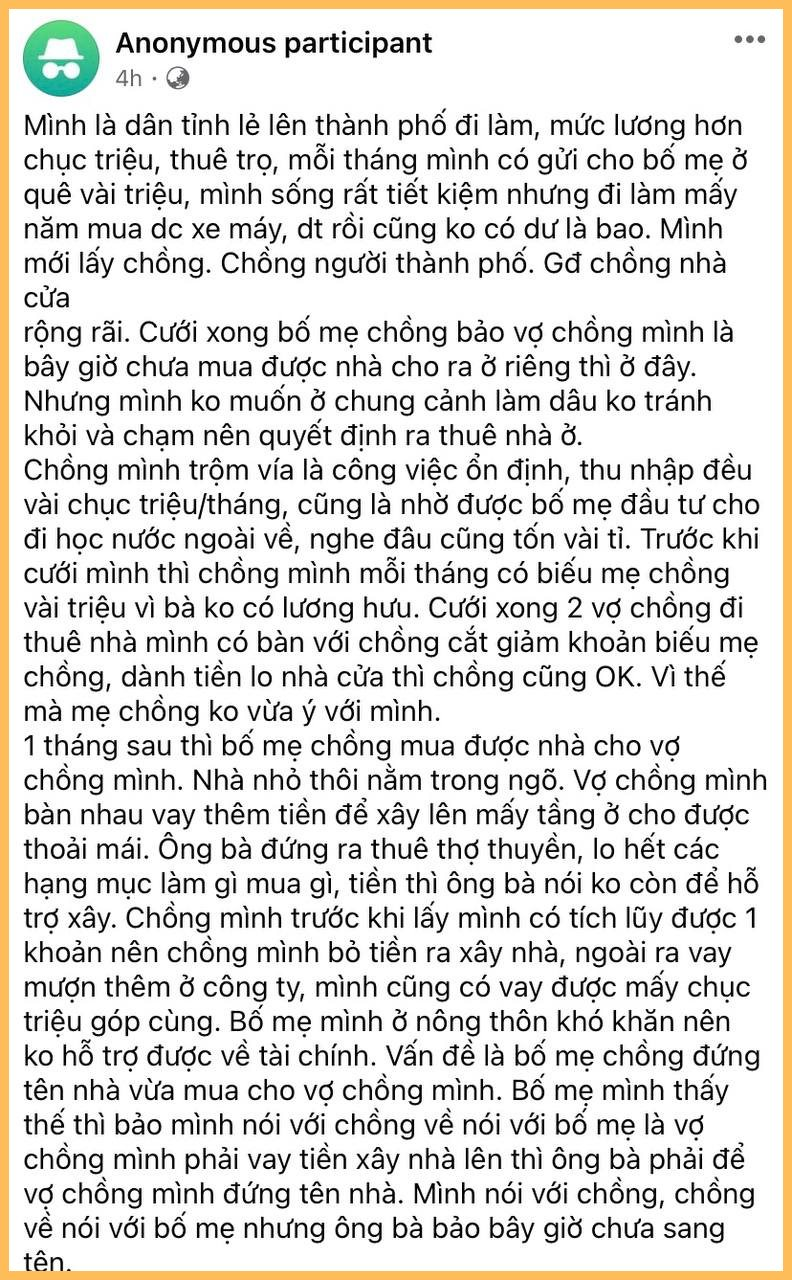 Bố mẹ chi tiền tỷ cho đi du học, mua sẵn nhà cho ở nhưng lại nghe lời vợ “cắt” tiền biếu bố mẹ hàng tháng: Làm con vậy mà coi được?- Ảnh 1.