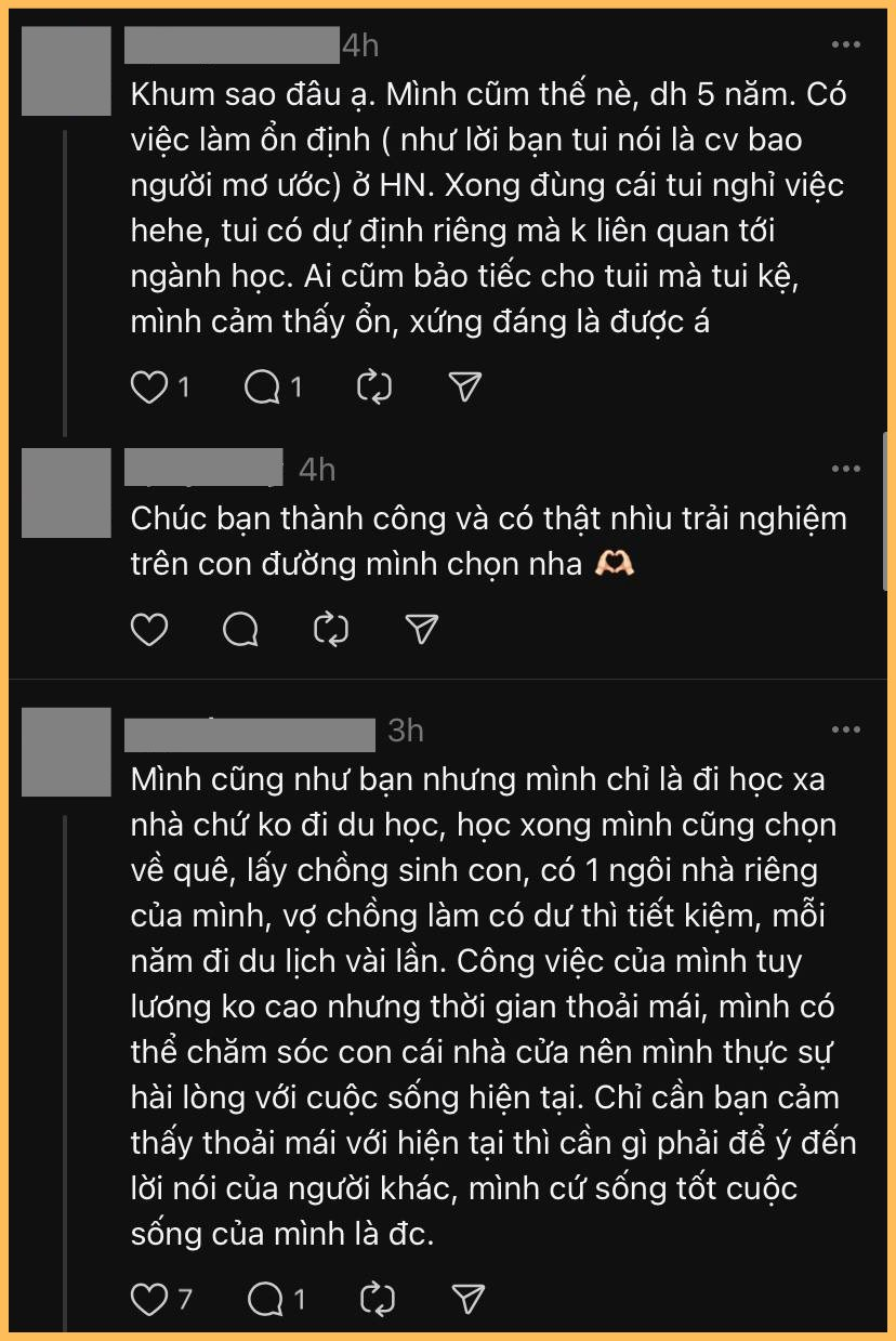 Thắc mắc thổi bùng tranh cãi: “Đi du học xong về nước làm việc, lương không cao vẫn hài lòng thì có sai không?”- Ảnh 8.