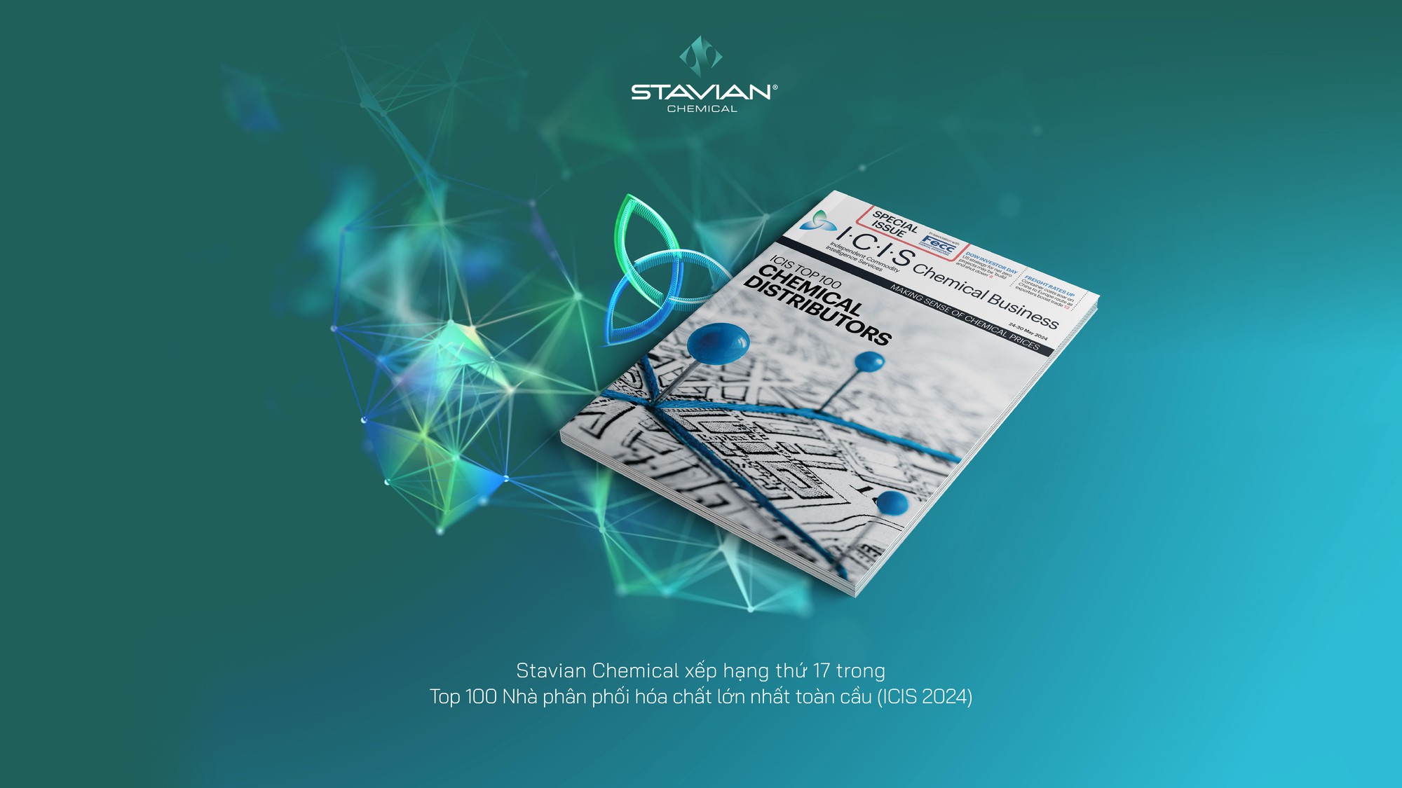 Stavian Hoá chất tiếp tục thăng hạng trên bảng xếp hạng ICIS năm 2024- Ảnh 1. Stavian Hoá chất tiếp tục thăng hạng trên bảng xếp hạng ICIS năm 2024- Ảnh 1.