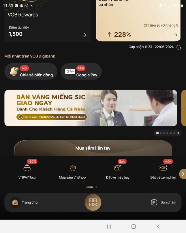 Sắp bán vàng trên app ngân hàng- Ảnh 1.