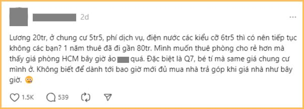 Lương 20 triệu mà thuê nhà hết gần 6,5 triệu: 1 năm tốn 80 triệu chỉ để “có chỗ ngủ” liệu có hoang phí quá không?- Ảnh 2.