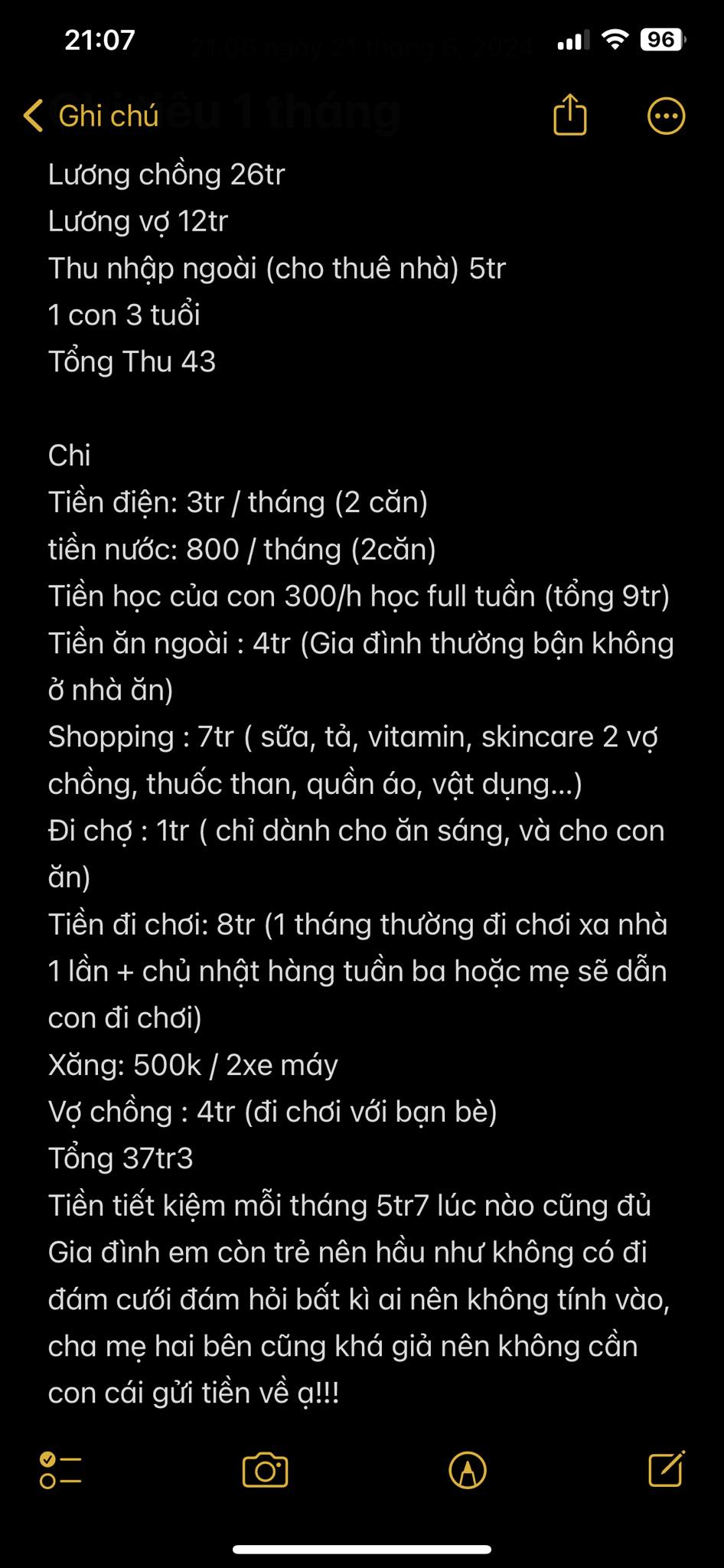 Gia đình trẻ khiến dân tình "đứng hình": Thu nhập 43 triệu, muốn tiết kiệm 1 tỷ nhưng mỗi tháng đi chơi hết 12 triệu- Ảnh 3.