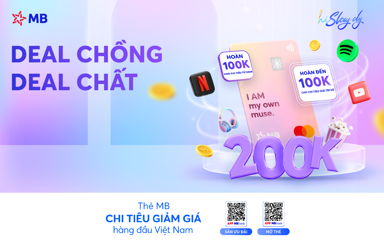 Độc lạ với thẻ MB Mastercard Hi Slay-dy, chi tiêu càng nhiều ưu đãi càng lớn- Ảnh 1.