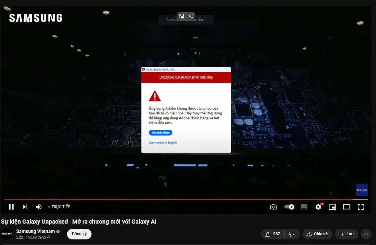 Sự kiện ra mắt sản phẩm mới của Samsung gặp lỗi hi hữu khiến người xem "đứng hình", cộng đồng bàn tán xôn xao!- Ảnh 1.