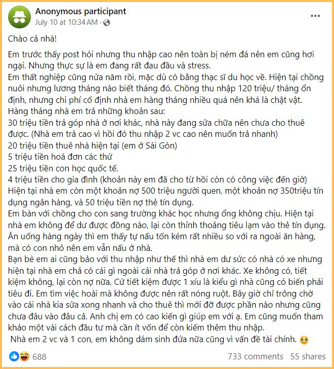 Bảng chi tiêu khiến CĐM “dậy sóng”: Đi du học lấy bằng Thạc sĩ xong ở nhà chồng nuôi, mỗi tháng cầm 120 triệu chi tiêu vẫn thấy thiếu- Ảnh 2.