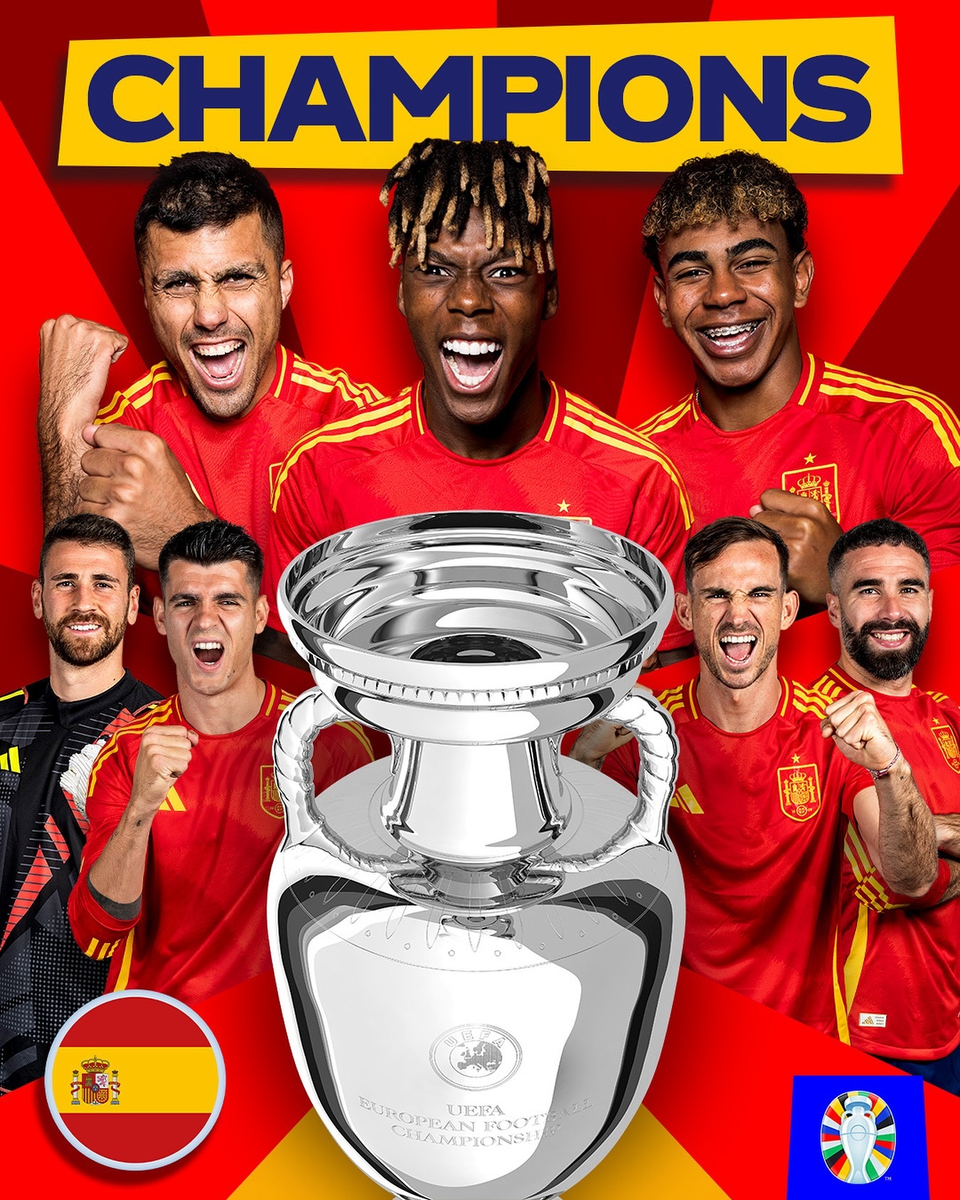 Vô địch Euro 2024, đội tuyển Tây Ban Nha "bỏ túi" bao nhiêu tiền thưởng?- Ảnh 1. Vô địch Euro 2024, đội tuyển Tây Ban Nha "bỏ túi" bao nhiêu tiền thưởng?- Ảnh 1.