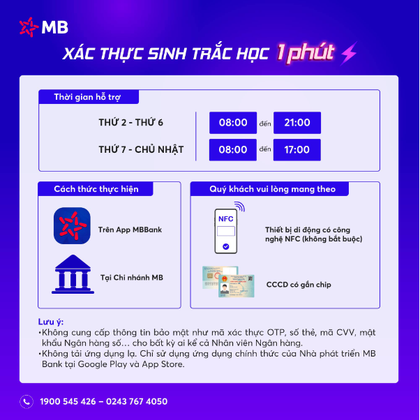 MB tặng 30k cho khách hàng mới xác thực sinh trắc học thành công- Ảnh 1. MB tặng 30k cho khách hàng mới xác thực sinh trắc học thành công- Ảnh 1.