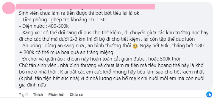 Tranh cãi kịch liệt: Sinh viên lên thành phố học cần hơn 13,5 triệu đồng/tháng cho chi phí sinh hoạt, dân mạng nhận xét tiêu hoang thế này thì bố mẹ ở quê bán đất cũng không nuôi nổi- Ảnh 5.