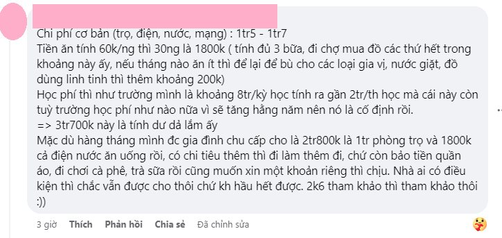 Tranh cãi kịch liệt: Sinh viên lên thành phố học cần hơn 13,5 triệu đồng/tháng cho chi phí sinh hoạt, dân mạng nhận xét tiêu hoang thế này thì bố mẹ ở quê bán đất cũng không nuôi nổi- Ảnh 4.