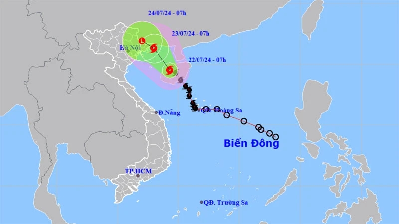 Bão số 2 bất ngờ mạnh trở lại, hướng về Quảng Ninh - Hải Phòng- Ảnh 1.