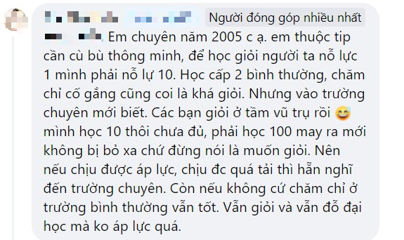 Chia sẻ đừng cố cho con học trường chuyên hút tranh luận, người vỗ tay đồng tình, người chỉ ra điểm chưa hợp lý- Ảnh 1.