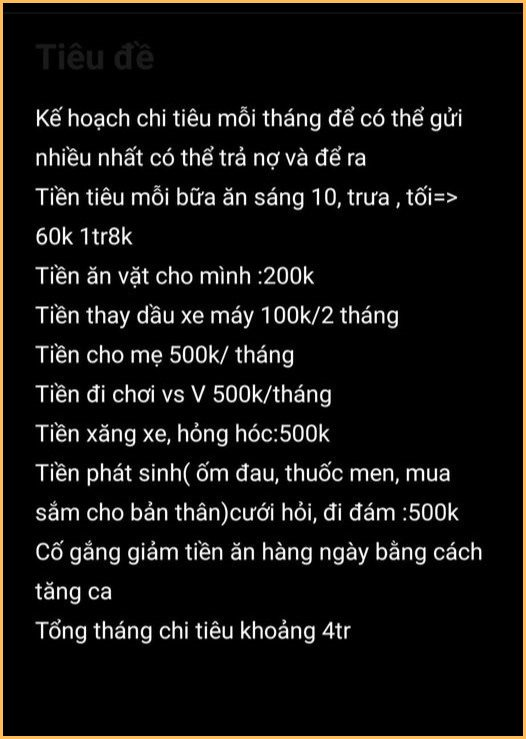 Bảng chi tiêu của sinh viên mới ra trường khiến ai xem cũng phải trầm trồ: Một ngày chỉ ăn 60k nhưng lại có thể góp công lo việc nhà và tự mua được xe máy- Ảnh 2.