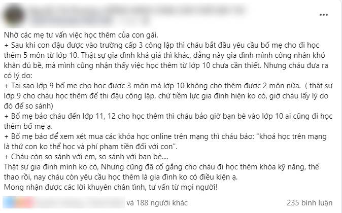 Bà mẹ đau đầu vì con gái bỗng trở chứng sau khi đỗ cấp 3 công lập: Nhiều người đọc xong ngơ ngác, không biết đứng về phía nào- Ảnh 1.