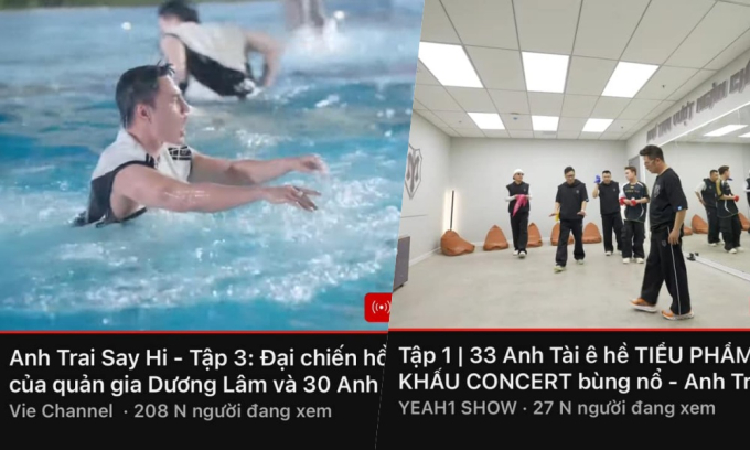 Anh Trai Vượt Ngàn Chông Gai tập 2 có lượt xem trực tiếp trên YouTube tăng gấp 10 lần, có thời điểm còn vượt qua show đối thủ- Ảnh 2.