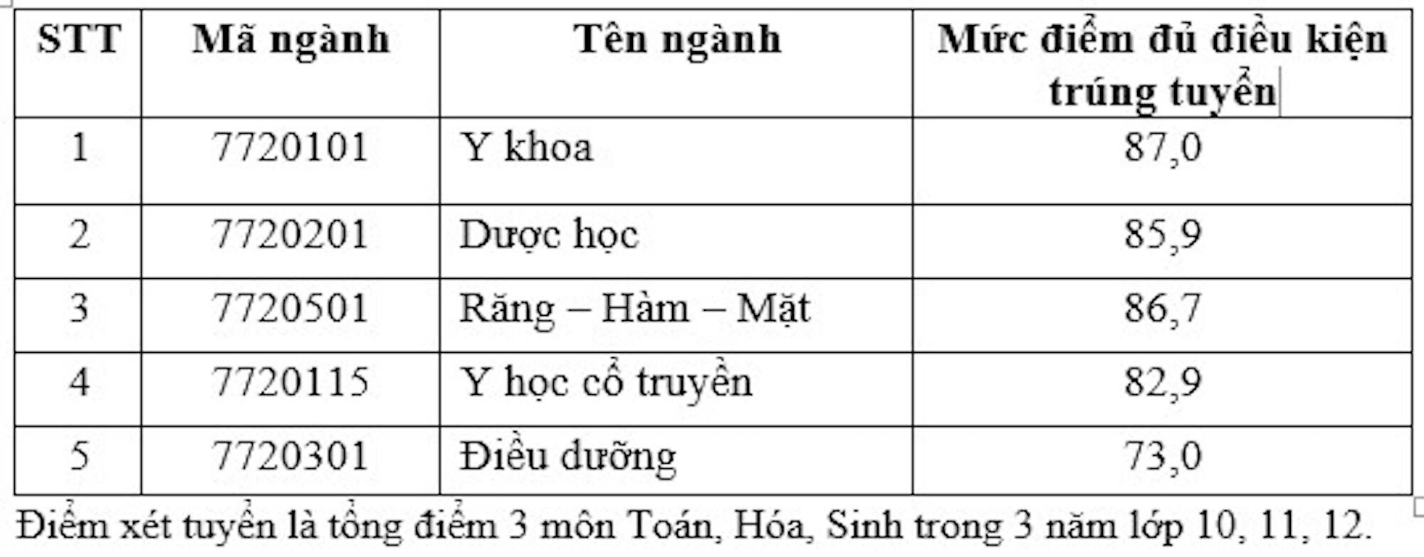 4 trường đầu tiên khối ngành y dược công bố điểm chuẩn 2024, cao nhất 9 điểm/môn- Ảnh 4.