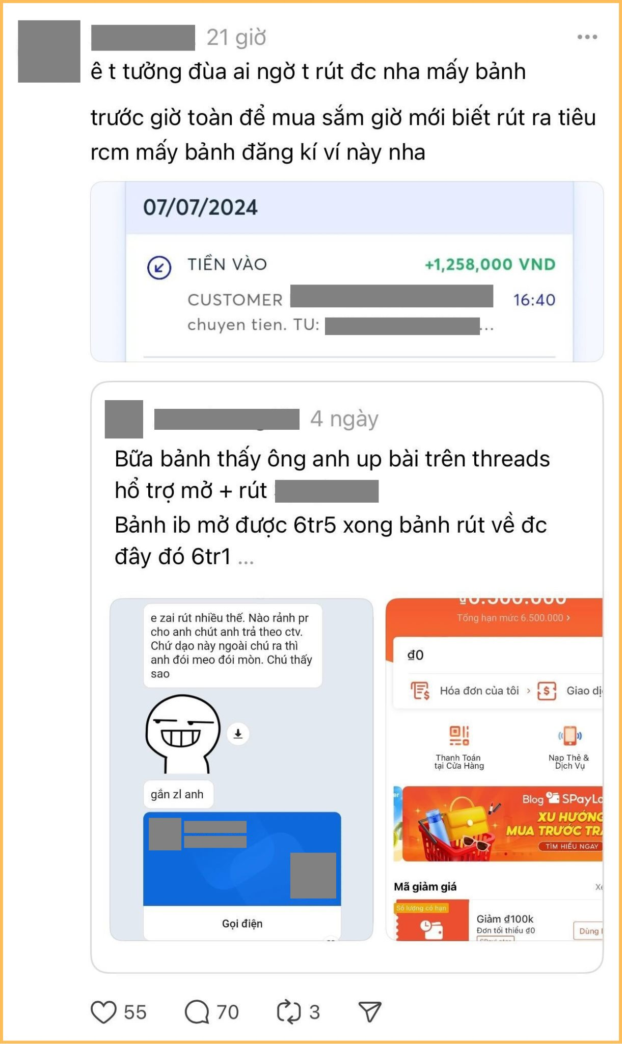 Lên Threads rủ nhau mở ví trả sau rút tiền rồi khóa ví để không phải trả: Tỉnh lại đi các “bảnh” ơi!- Ảnh 2.
