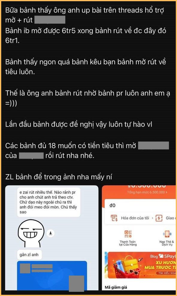 Lên Threads rủ nhau mở ví trả sau rút tiền rồi khóa ví để không phải trả: Tỉnh lại đi các “bảnh” ơi!- Ảnh 1.
