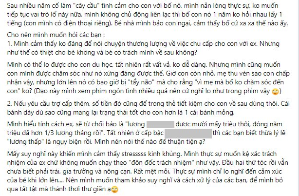 Nỗi lòng của chị vợ khiến cả CĐM thương cảm: Chồng cũ chỉ chu cấp cho con 5 triệu/tháng nhưng luôn khoe ăn cua hoàng đế, đổi xe sang, mua bất động sản- Ảnh 3. Nỗi lòng của chị vợ khiến cả CĐM thương cảm: Chồng cũ chỉ chu cấp cho con 5 triệu/tháng nhưng luôn khoe ăn cua hoàng đế, đổi xe sang, mua bất động sản- Ảnh 3.
